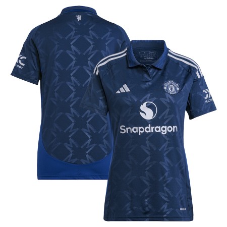 Camisola Manchester United Mulher 2º Equipamento 2024-25 Manga Curta